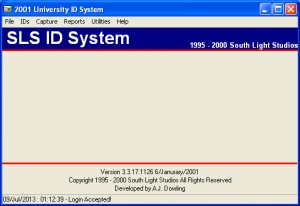 Screen Shot of 2001 Uni ID System v1